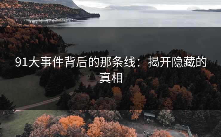 91大事件背后的那条线:揭开隐藏的真相 91大事件背后的那条线:揭开隐藏的真相