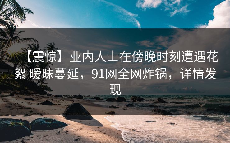 【震惊】业内人士在傍晚时刻遭遇花絮 暧昧蔓延，91网全网炸锅，详情发现-第1张图片-麻豆传媒数据情报站